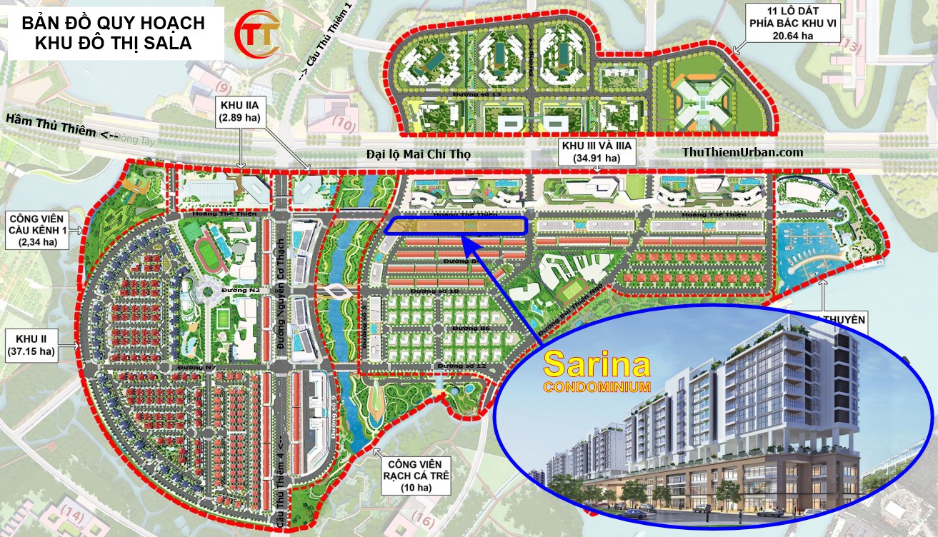 bản đồ vị trí địa chỉ dự án căn hộ sarina condominium sala thủ thiêm