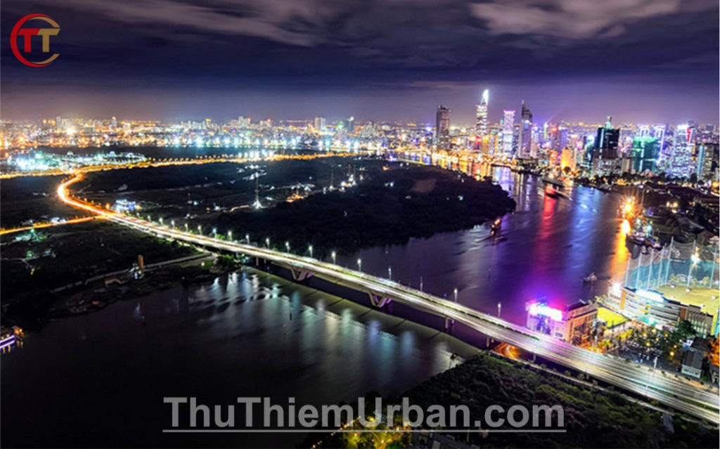 cầu thủ thiêm 1 - góc chụp view quận 1