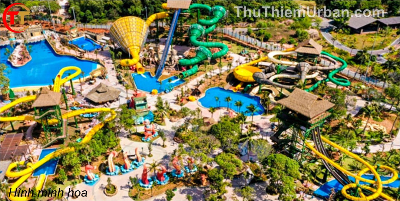 hình minh họa công viên nước tại khu đô thị mới thủ thiêm