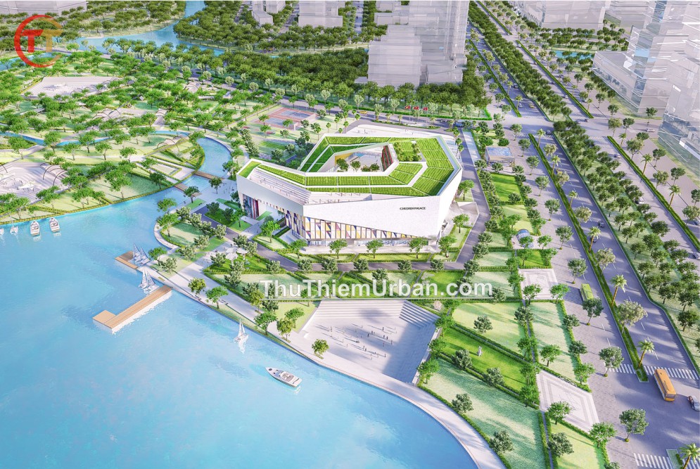 phối cảnh công viên cung văn hóa thiếu nhi khu đô thị thủ thiêm