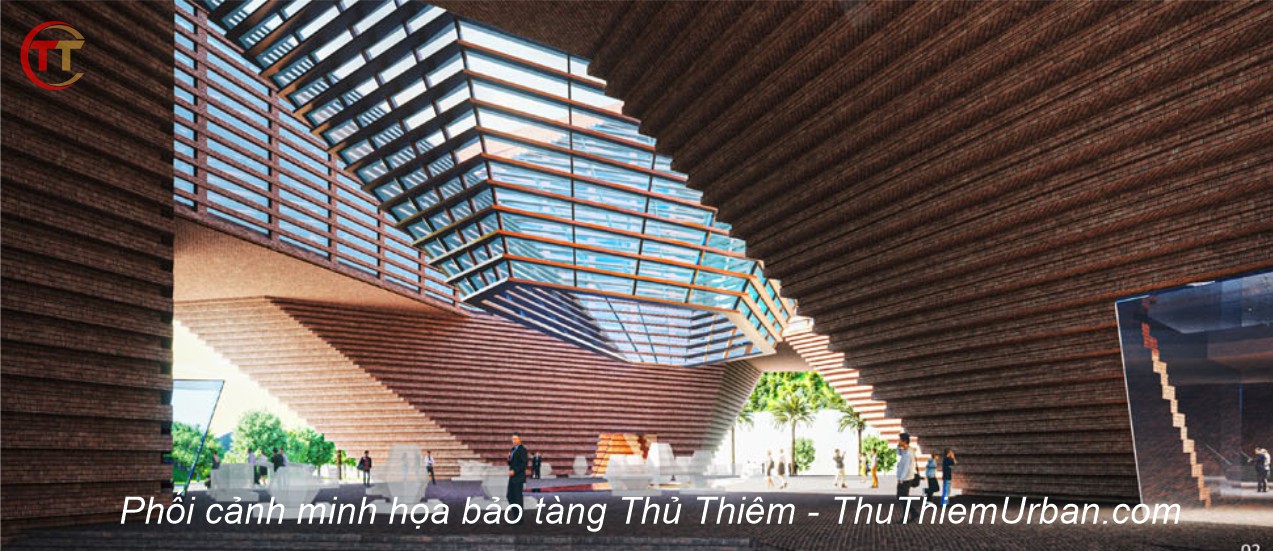 phối cảnh minh họa bên trong bảo tàng thủ thiêm
