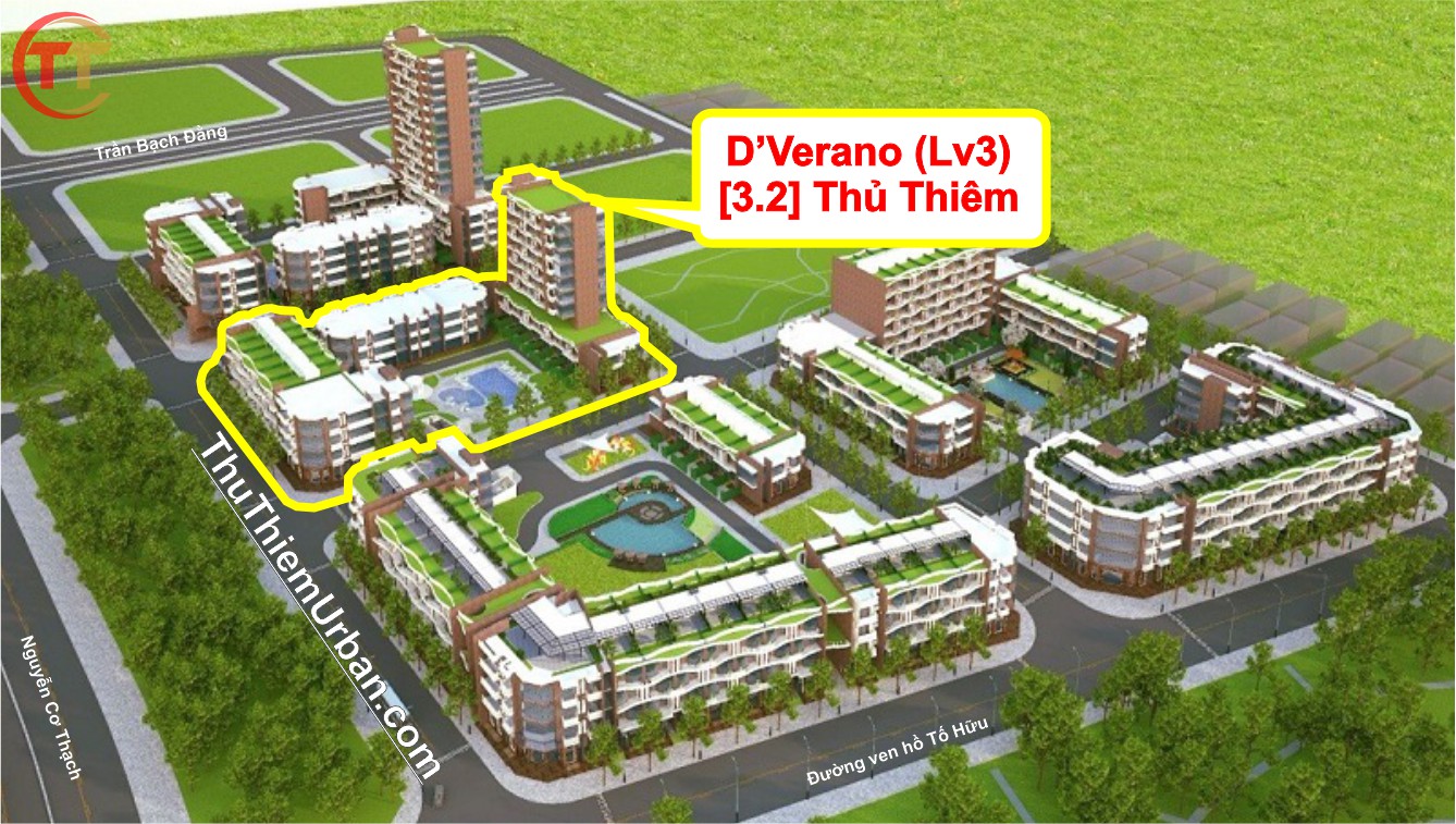 phối cảnh vị trí phân khu D'Verano - lakeview 3 thủ thiêm CII