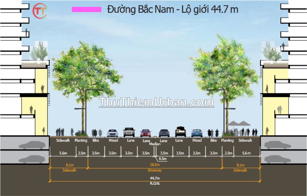 quy hoạch giao thông thủ thiêm - đường bắc nam - nguyễn cơ thạch