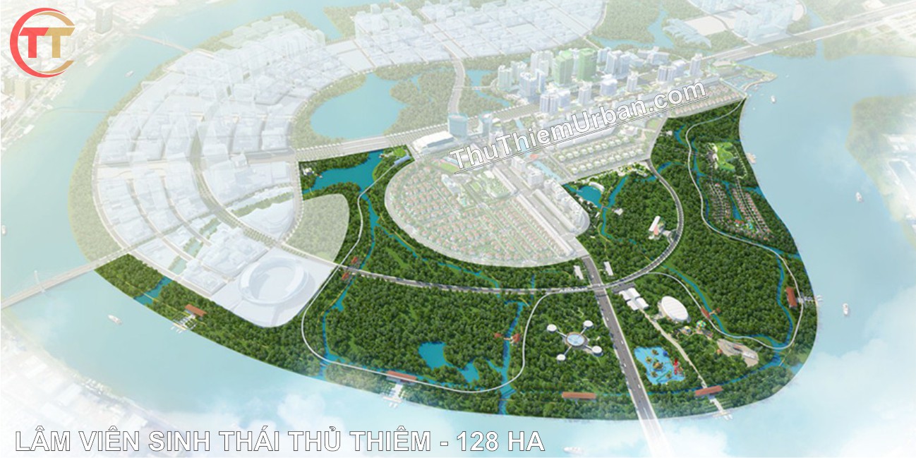 quy hoạch lâm viên sinh thái thủ thiêm 128ha