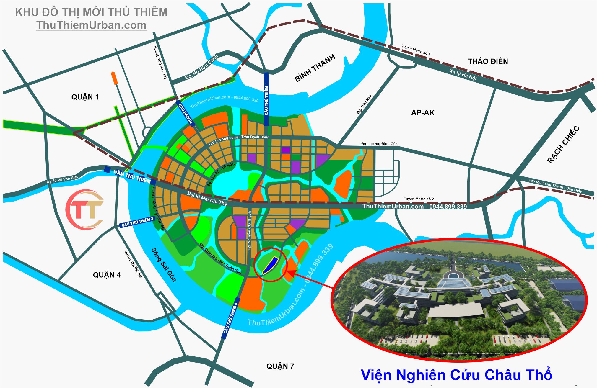 vị trí (địa chỉ) viện nghiên cứu châu thổ phía nam thủ thiêm