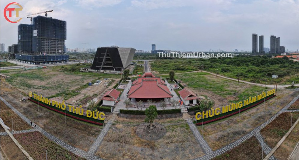 hình chụp đình thần an khánh tại khu đô thị thủ thiêm