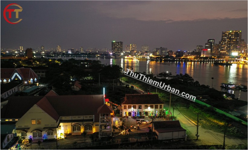 hình nhà thờ giáo xứ & dòng mến thánh giá tại khu đô thị mới thủ thiêm thủ đức
