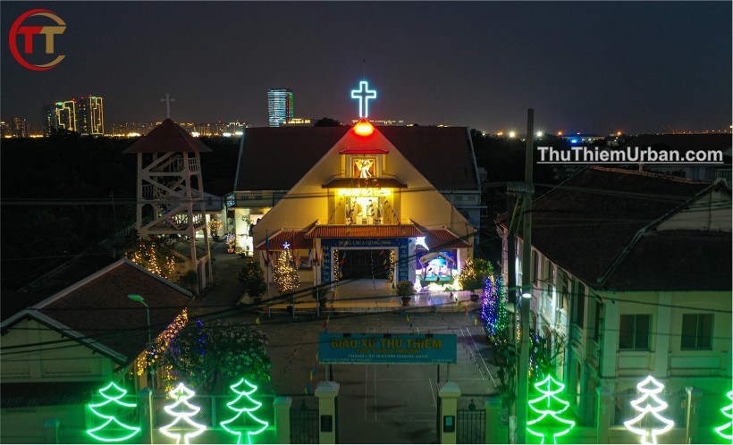 hình nhà thờ giáo xứ & dòng mến thánh giá tại khu đô thị mới thủ thiêm hồ chí minh