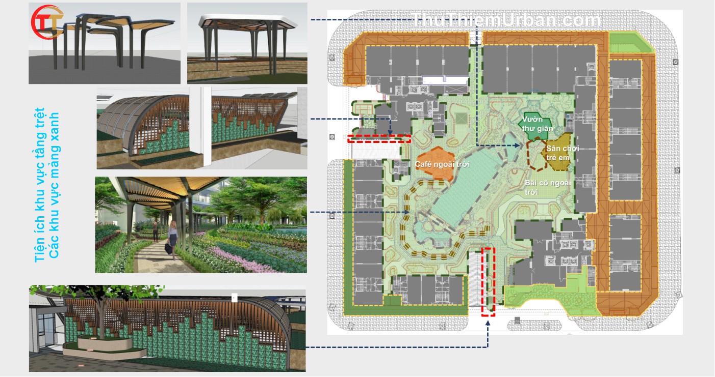 tiện ích nội khu zeit river thủ thiêm - các khu vực mảng xanh