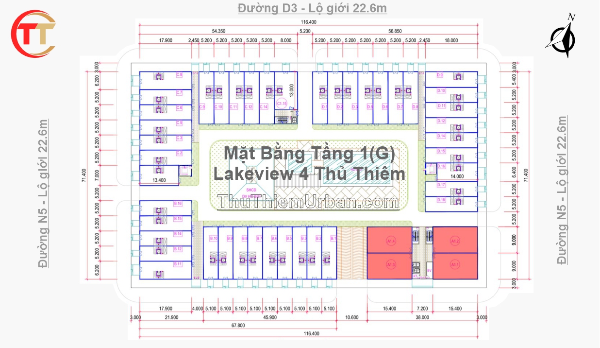mặt bằng (layout) tổng thể nhà phố, shophouse, căn hộ lakeview 4 cii thủ thiêm