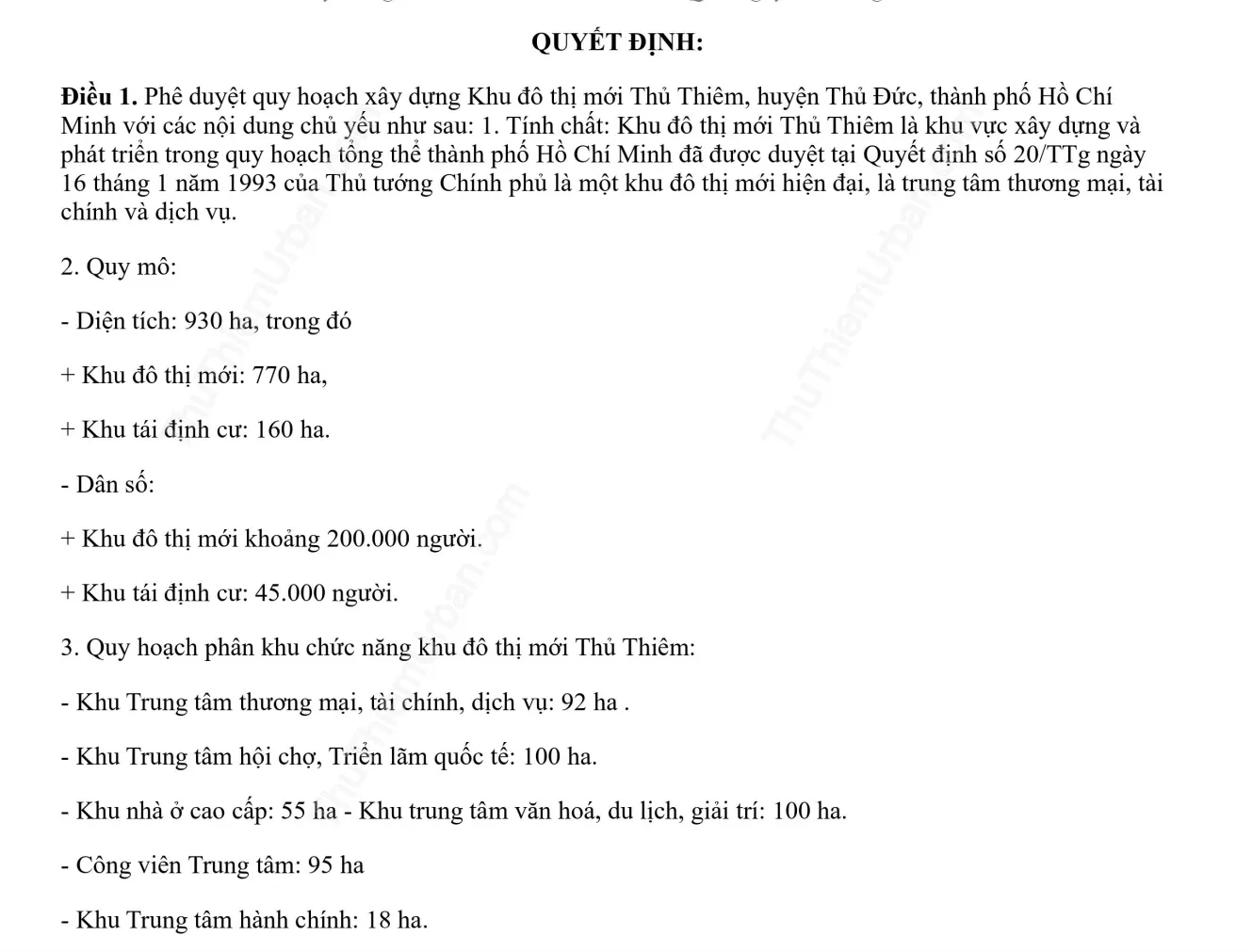 quyet dinh phe duyet quy hoach thu thiem nam 1996 file