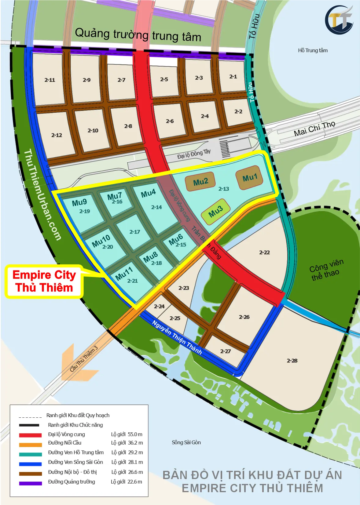 bản đồ vị trí khu đất dự án empire city thủ thiêm new