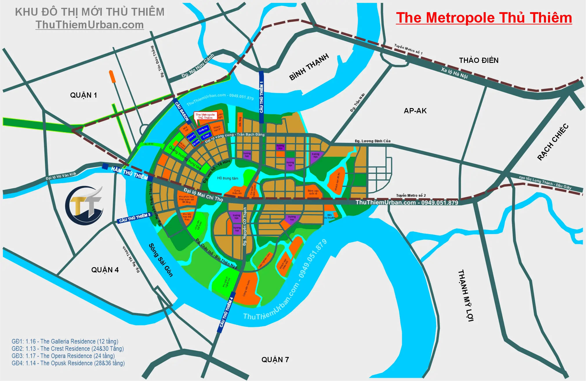 bản đồ vị trí the metropole thủ thiêm new