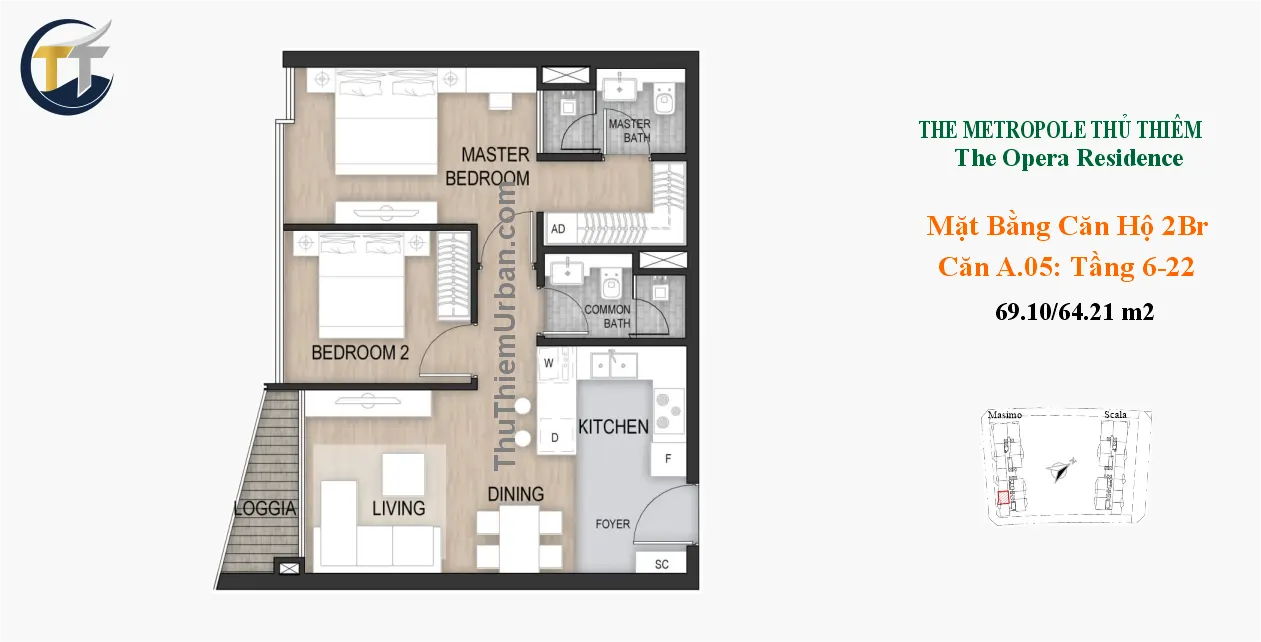 căn hộ masimo 2 phòng ngủ 05 the opera residence quận 2 new