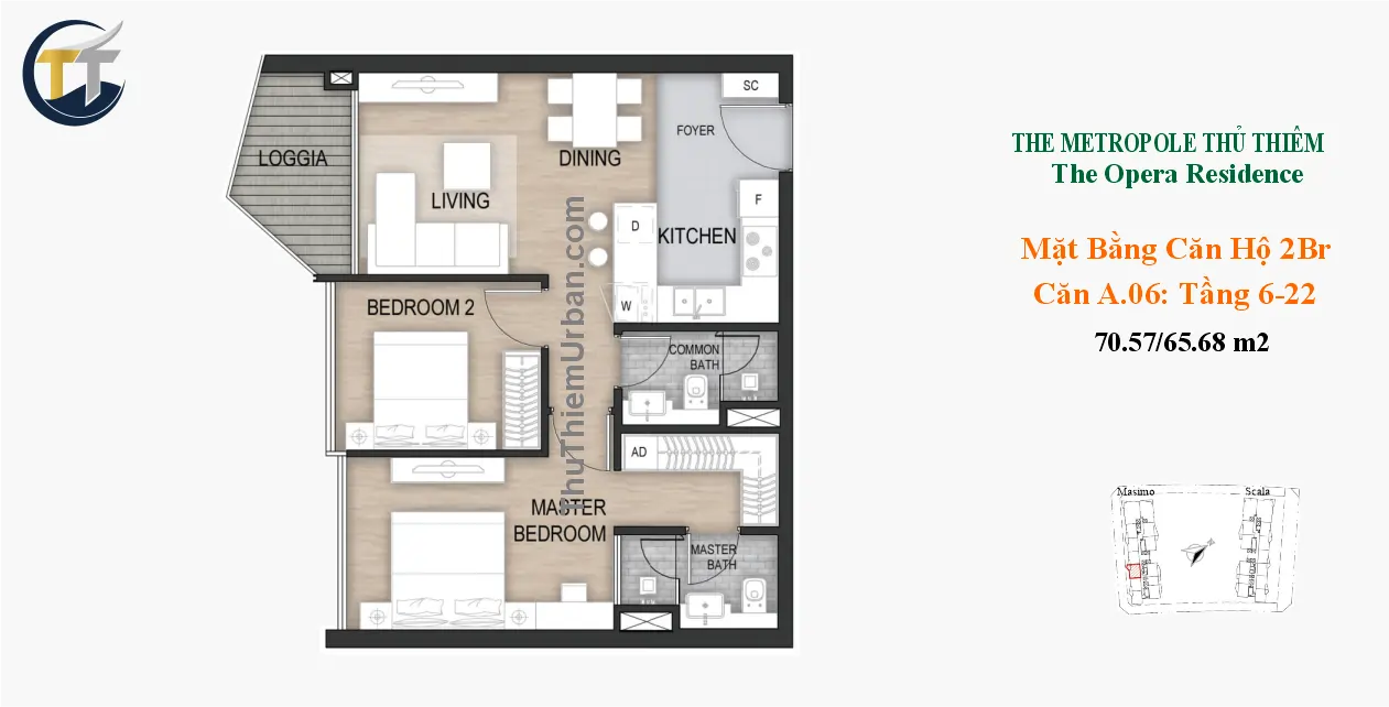 căn hộ masimo 2 phòng ngủ 06 the opera residence thủ đức new