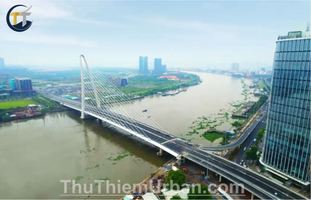 cầu bason góc chụp hướng về thủ thiêm new