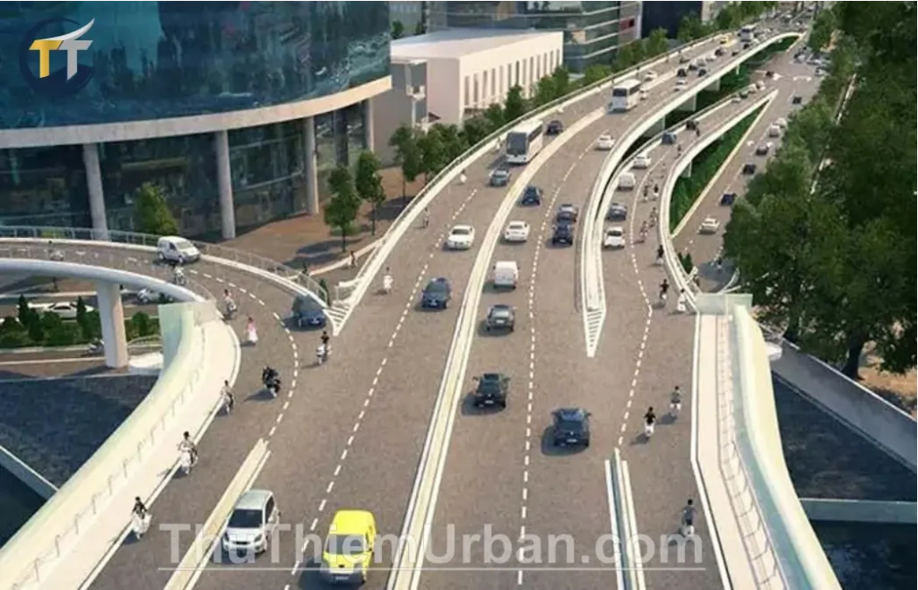 cầu bason góc chụp hướng xuống cầu về quận 1 new