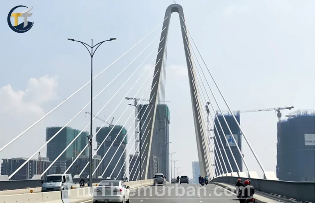 cầu bason góc chụp nhìn về thủ thiêm new