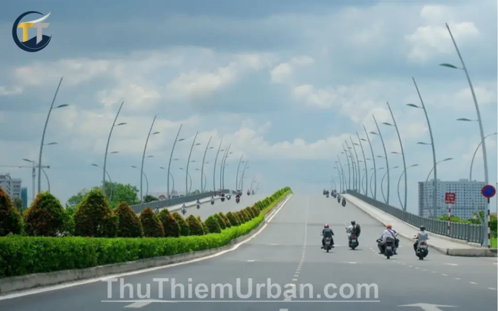 cầu thủ thiêm 1 - góc chụp đướng lên cầu hướng Thủ Thiêm new