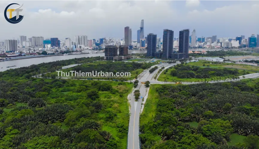 hình chụp lâm viên sinh thái thủ thiêm - khu gần empire city new