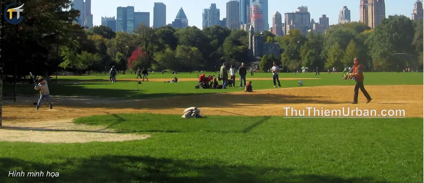 hình minh họa công viên thể thao khu đô thị mới thủ thiêm new