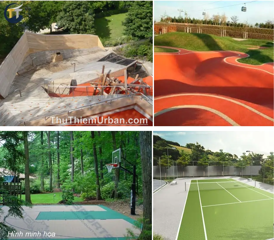 hình minh họa công viên thể thao thủ thiêm new