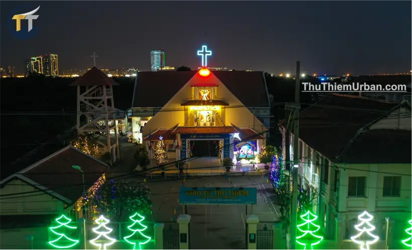 hình nhà thờ giáo xứ & dòng mến thánh giá tại khu đô thị mới thủ thiêm hồ chí minh new
