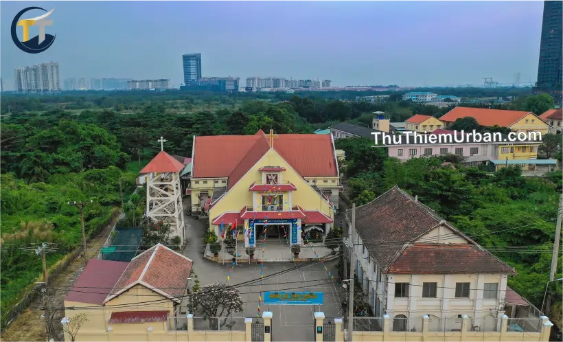hình nhà thờ giáo xứ & dòng mến thánh giá tại thủ thiêm hồ chí minh new