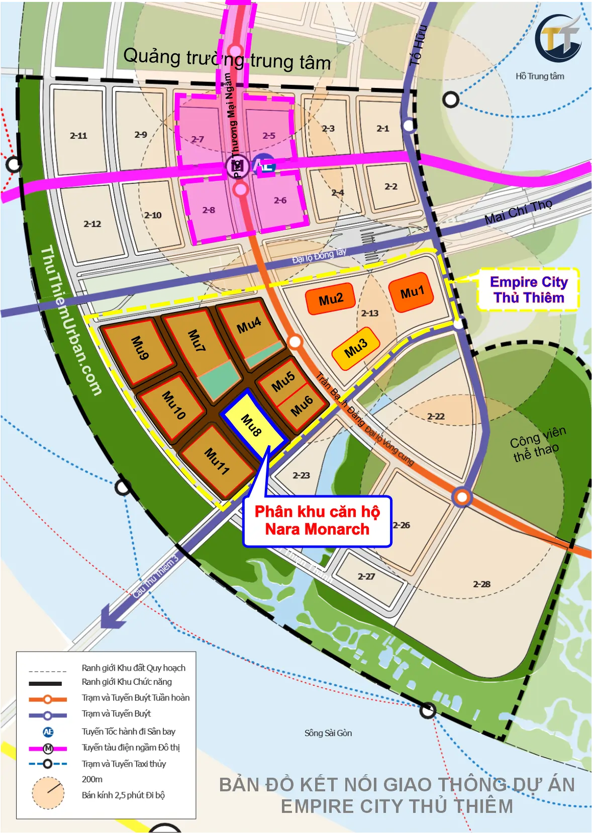 kết nối giao thông nara residence - mu8 empire city thủ thiêm - kepple land new
