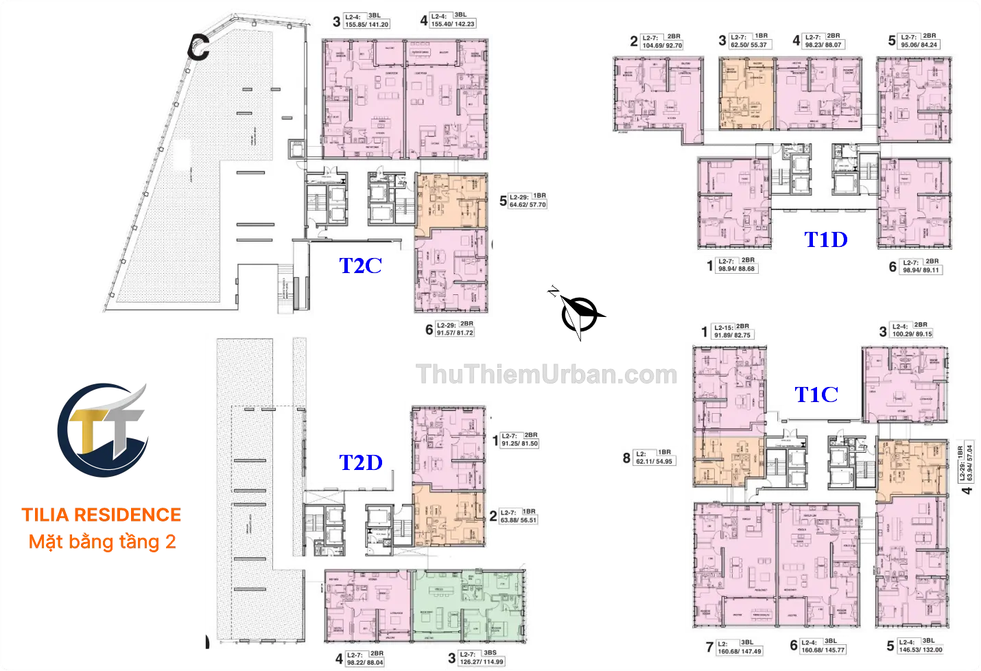 mặt bằng chi tiết căn hộ tilia empire city thủ thiêm - tầng 2 new