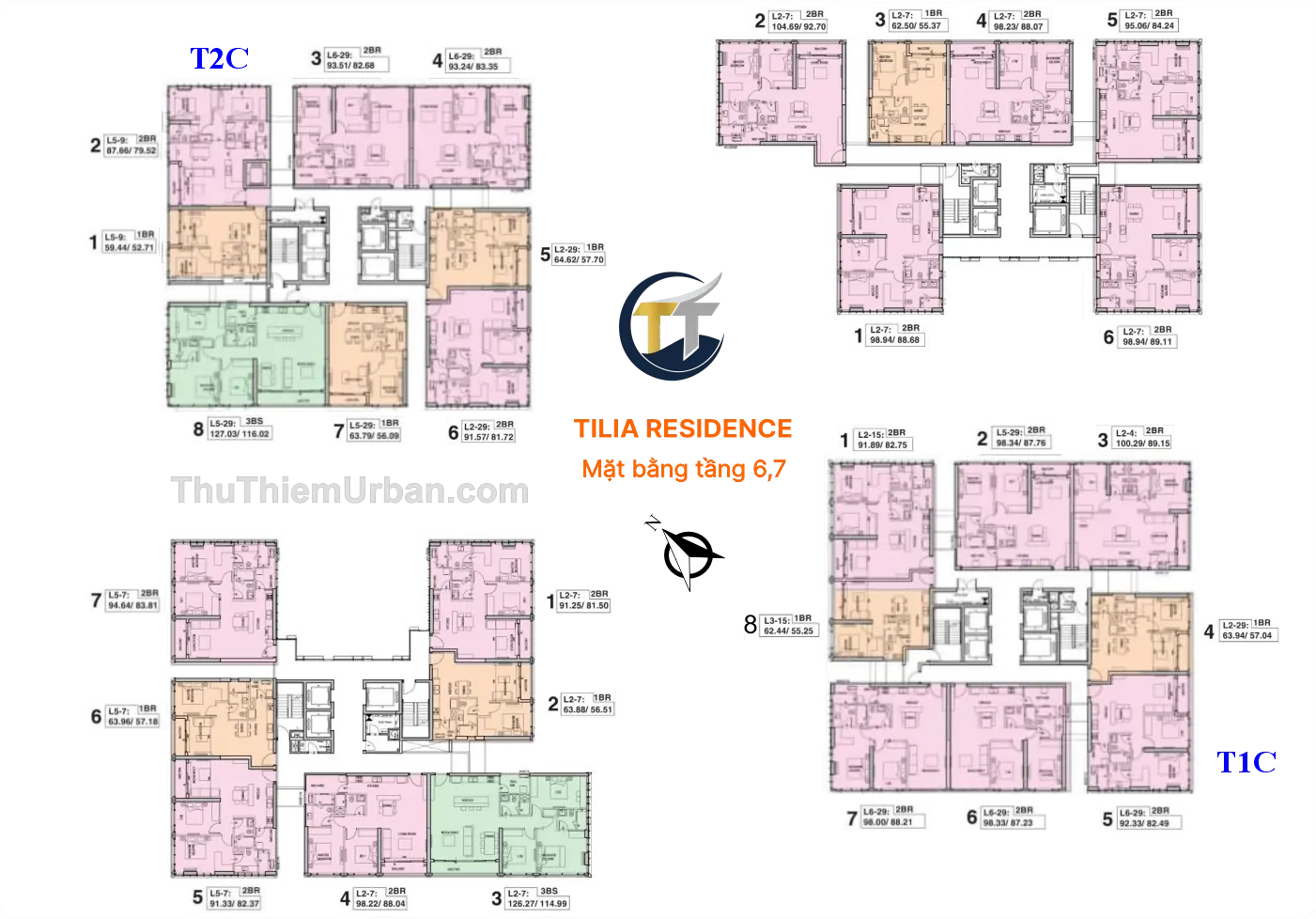 mặt bằng chi tiết căn hộ tilia empire city thủ thiêm - tầng 6,7 quận 2 new