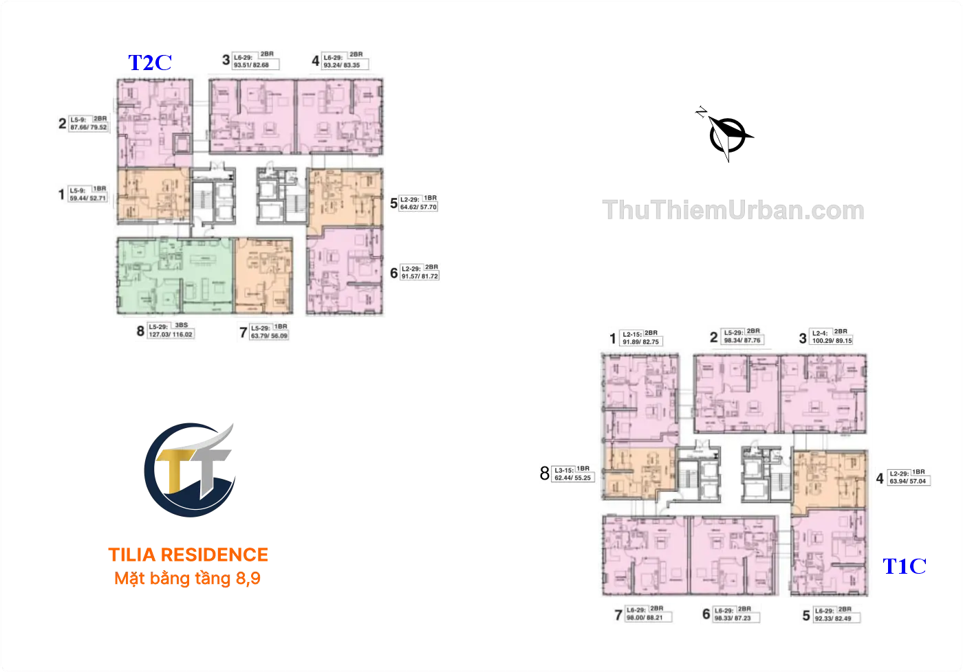 mặt bằng chi tiết căn hộ tilia empire city thủ thiêm - tầng 8,9 thủ đức new