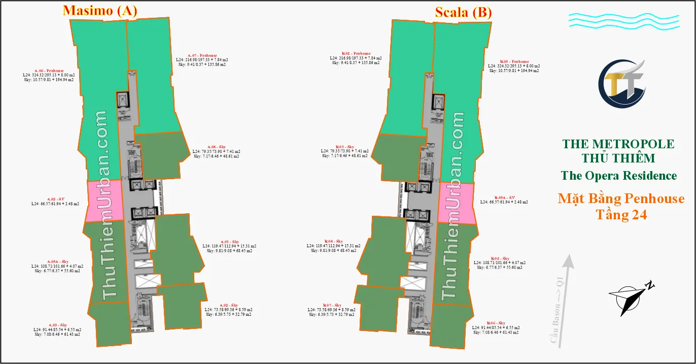 măt bằng (layout) căn hộ the opera residence thủ thiêm - tầng 6-22 - thủ đức new