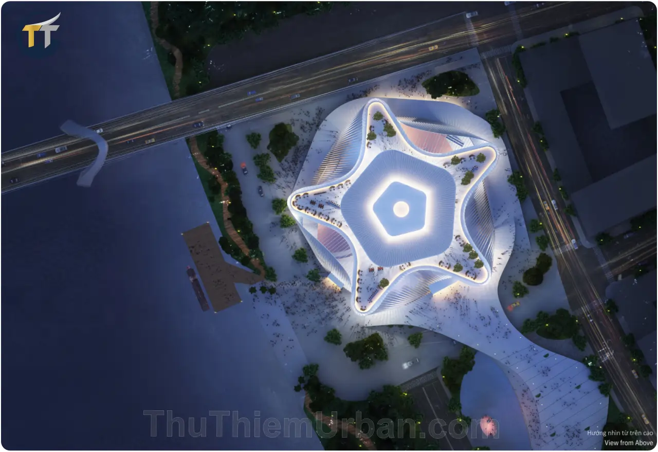 nhà hát opera thủ thiêm góc nhìn từ trên cao new