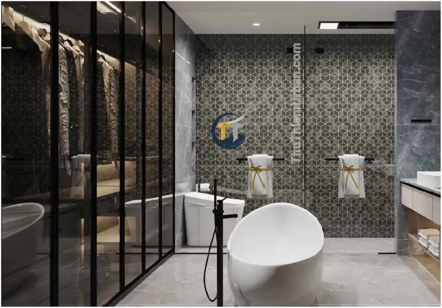 nội thất phòng tắm căn hộ the opera residence metropole new