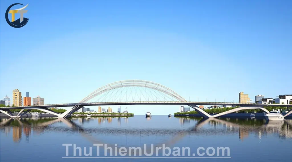 phối cảnh cầu thủ thiêm 4 bắc ngang sông sài gòn new