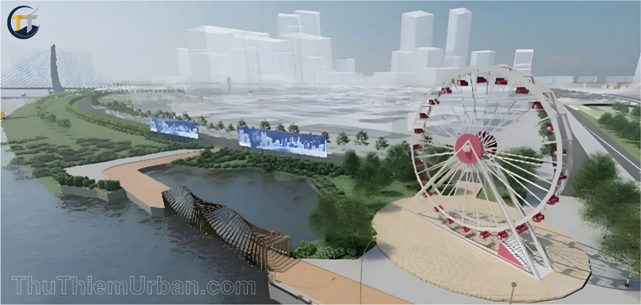 phối cảnh công viên bờ sông sài gòn phía thủ thiêm new