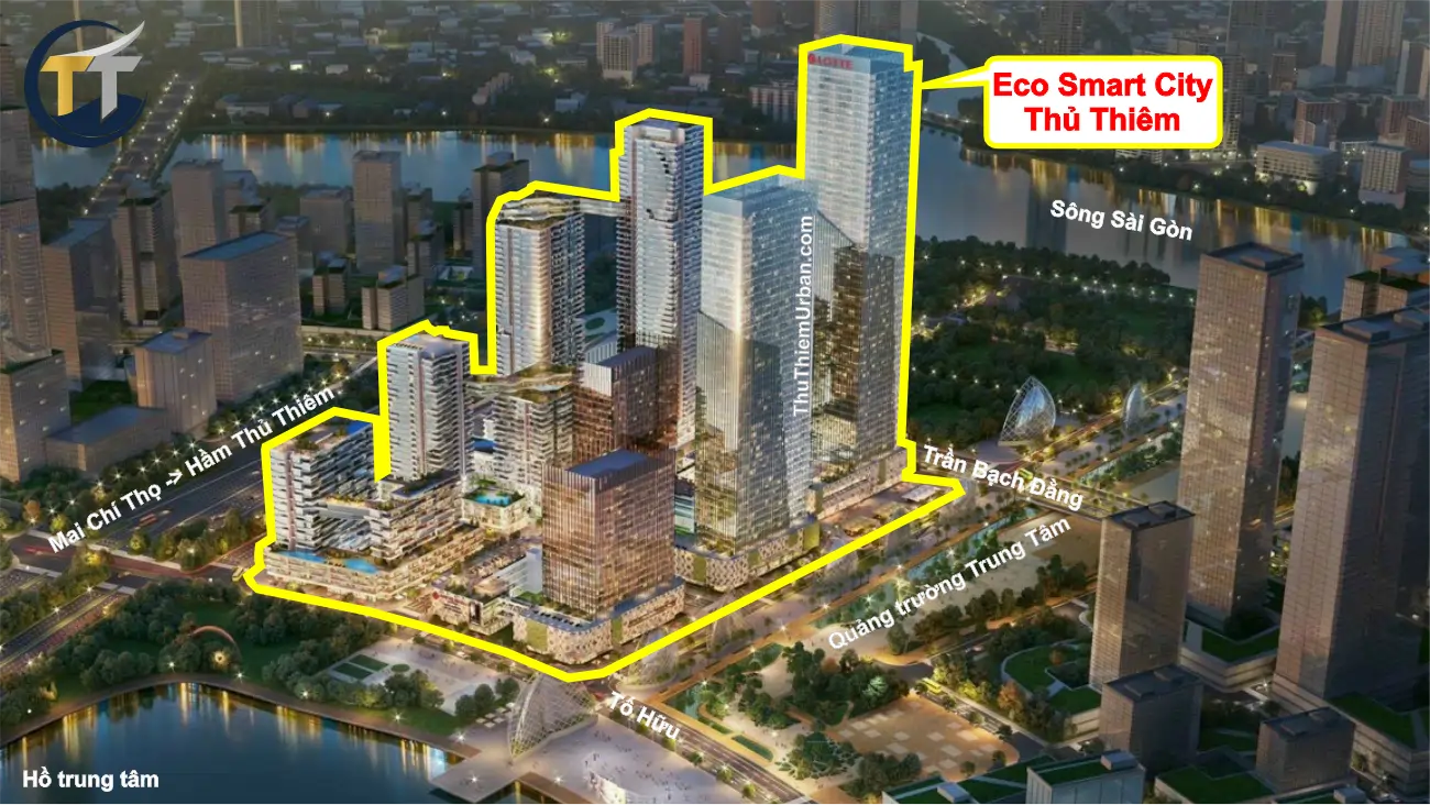 phối cảnh eco smart city thủ thiêm - lotte hàn quốc new