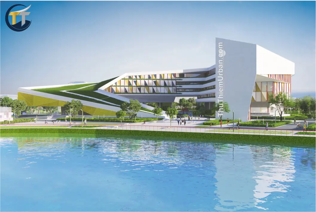 phối cảnh mặt ngoài cung văn hóa thiếu nhi thủ thiêm new
