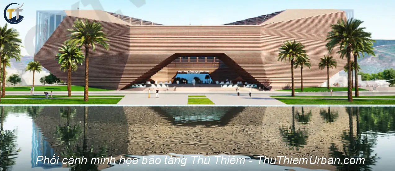 phối cảnh minh họa bên ngoài bảo tàng thủ thiêm new