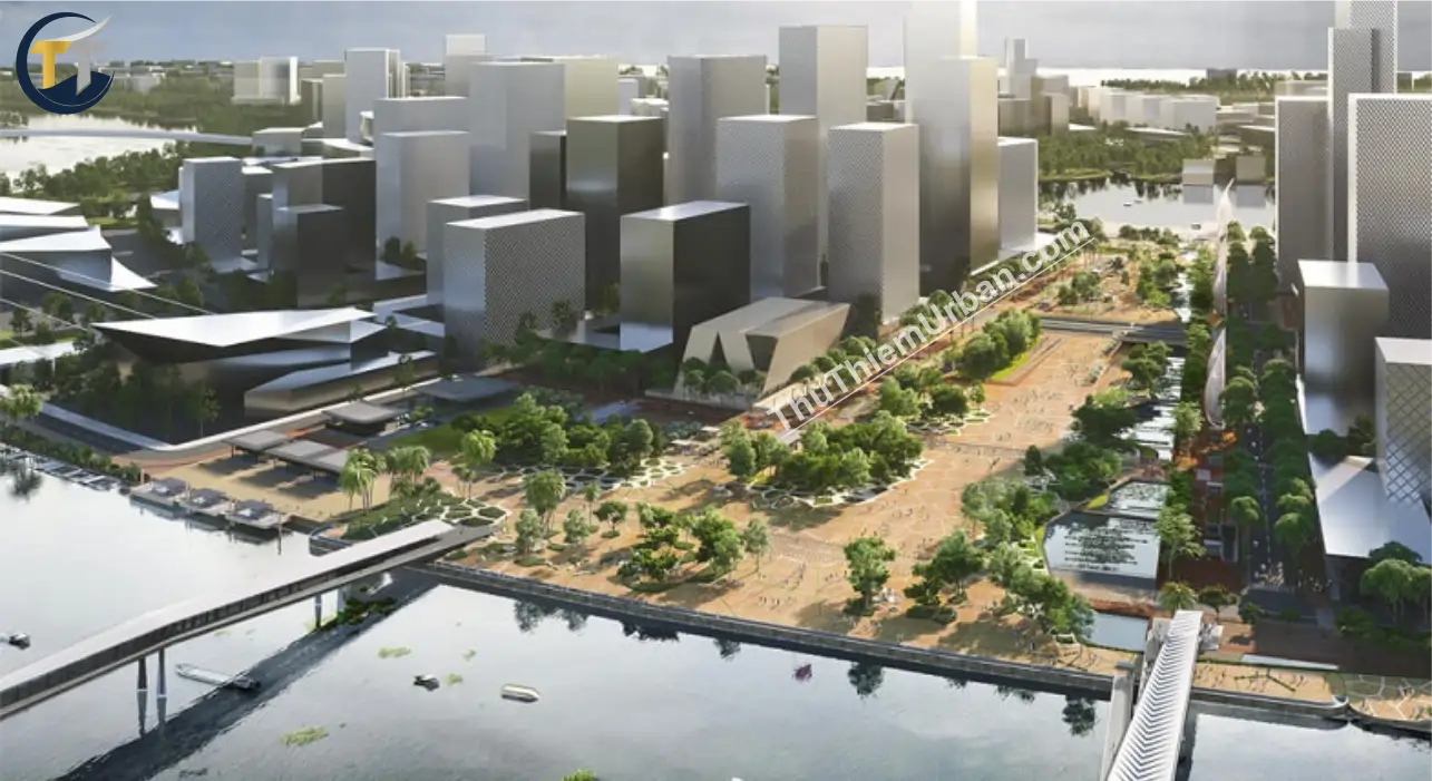 phối cảnh quảng trường trung tâm thủ thiêm new