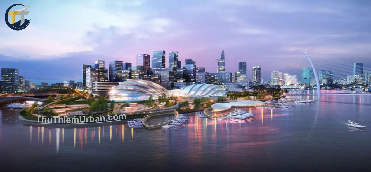 phối cảnh trung tâm hội nghị triển lãm thủ thiêm new