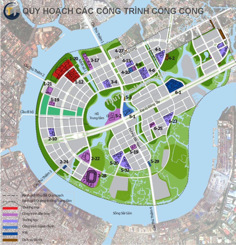 quy hoạch công trình công cộng tại thủ thiêm new