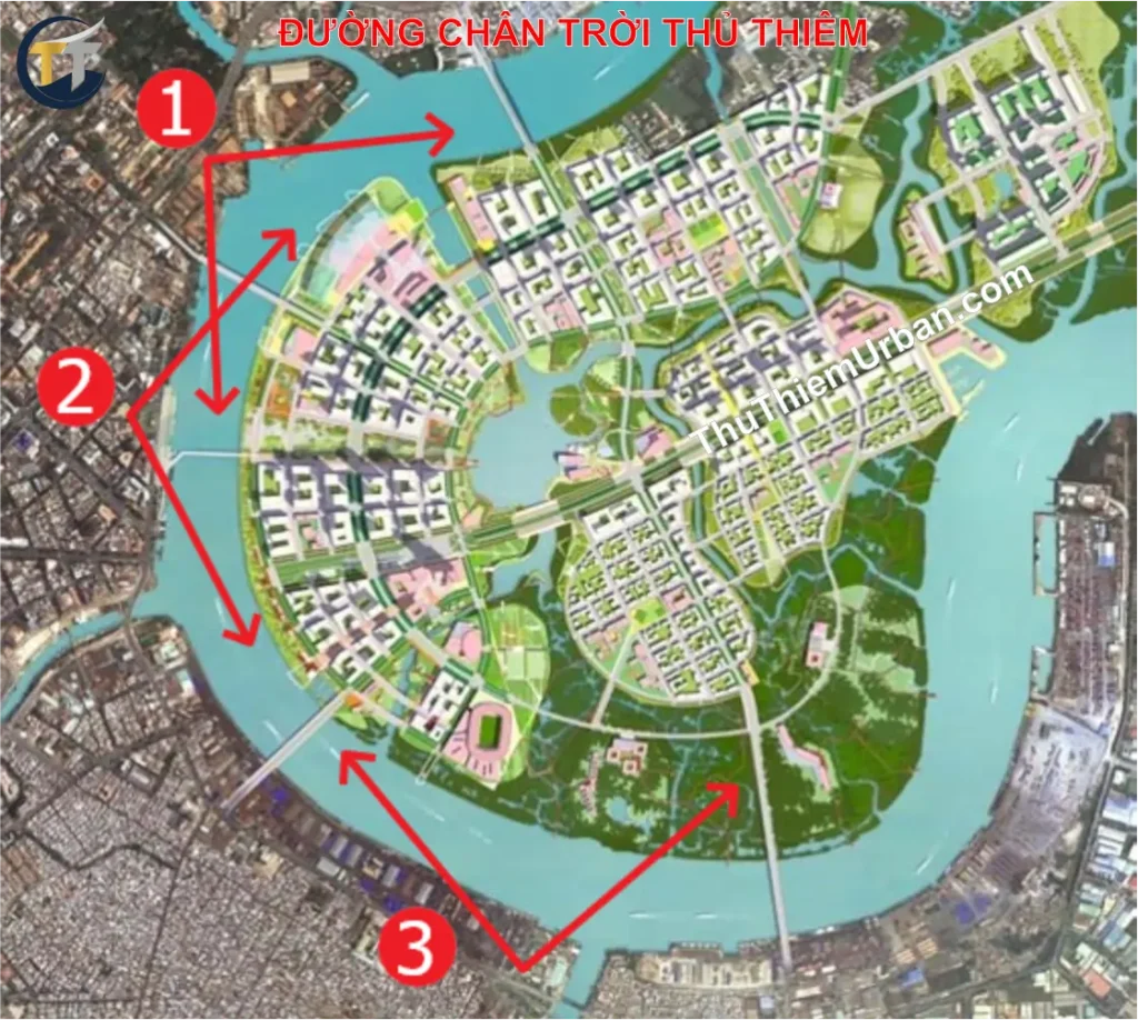 quy hoạch đường chân trời nhìn về thủ thiêm new