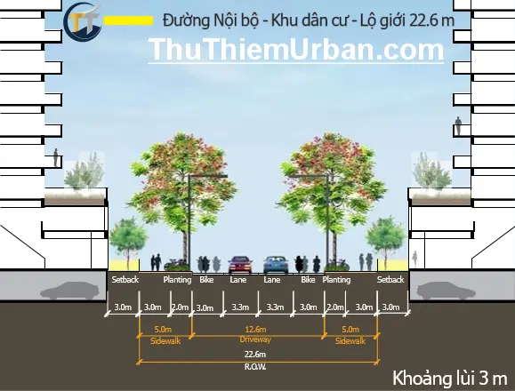 quy hoạch giao thông khu đô thị mới thủ thiêm - đường nội bộ khu dân cư new