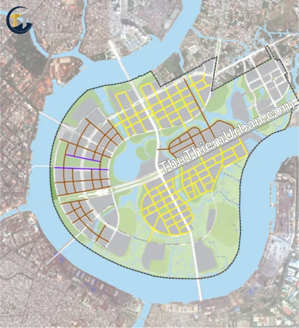 quy hoạch giao thông khu đô thị mới thủ thiêm - tuyến đường nội khu new