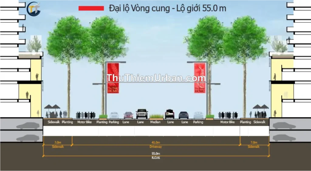 quy hoạch giao thông thủ thiêm - đường đại lộ vòng cung trần bạch đằng new