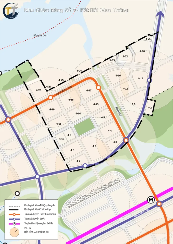 quy hoạch khu chức năng số 4 thủ thiêm, quận 2 - kết nối giao thông new