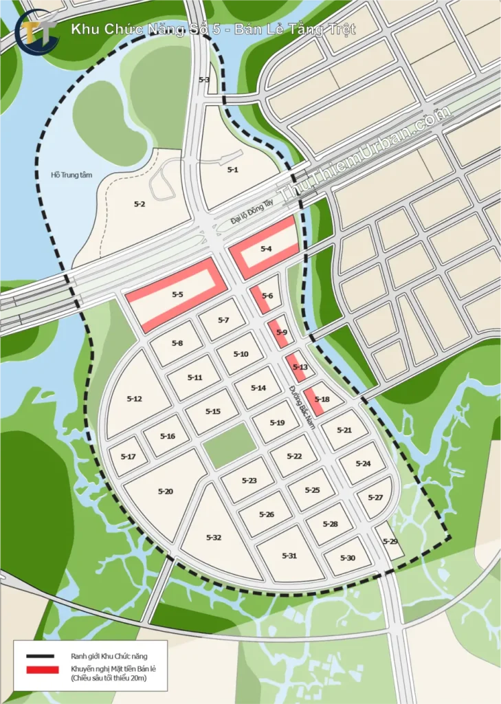 quy hoạch khu chức năng số 5 thủ thiêm , thủ đức - bán lẻ tầng trệt new
