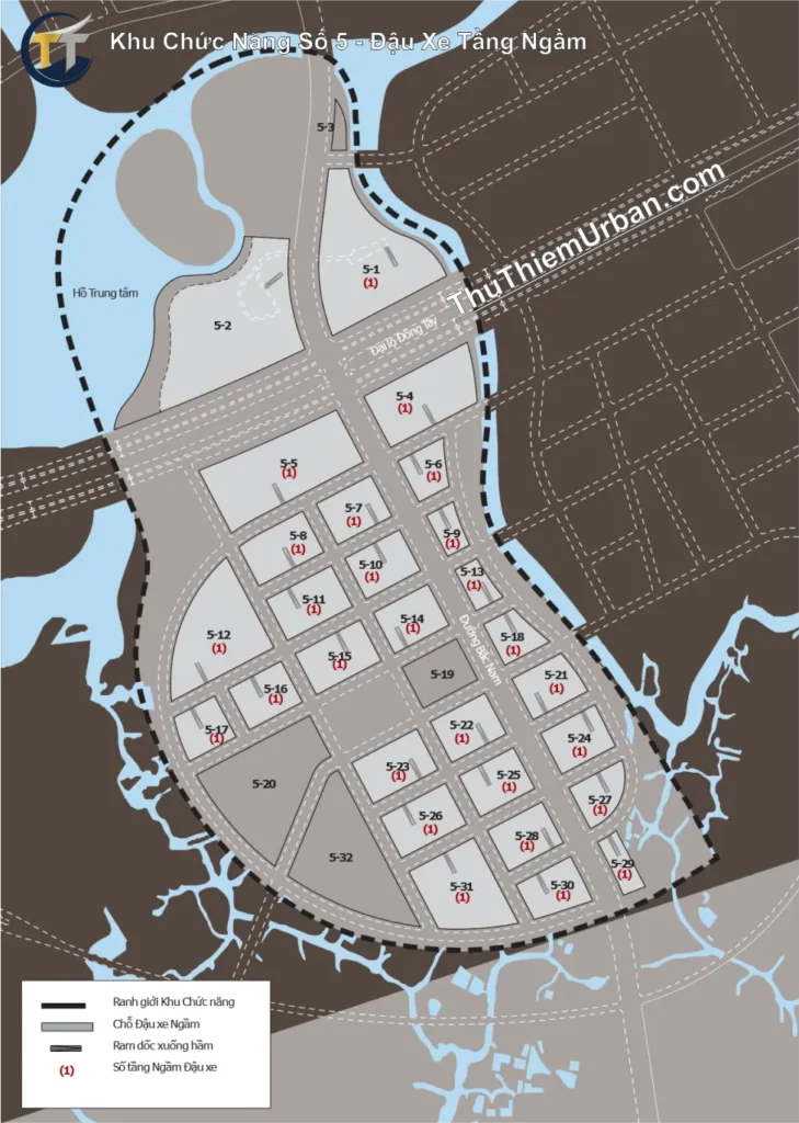 quy hoạch khu chức năng số 5 thủ thiêm , thủ đức - đậu xe tầng ngầm new
